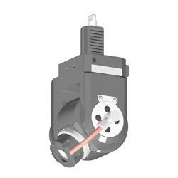 VDI 30, variable angle tool holder, coupling FLAT(~DIN 1809), with internal cooling, 25/2.2B