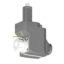 VDI 30, angular&offset tool holder, coupling FLAT(~DIN 1809), with 80bar internal cooling, 25/3.2-75B