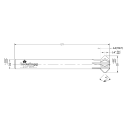 DOUBLE ANGLE SHANK CUTTER - REDUCED SHANK WITH FLAT