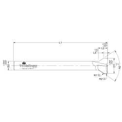 DOVETAIL CUTTER - CORNER FLAT REDUCED SHANK