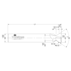 DOVETAIL CUTTER - CORNER FLAT