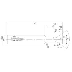 DOVETAIL CUTTER - REACHED CORNER FLAT