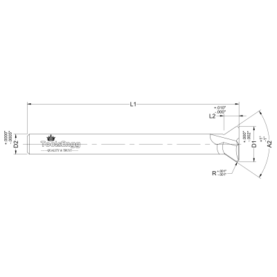 DOVETAIL CUTTER - REDUCED SHANK Reduced Shank Dovetail Cutters
