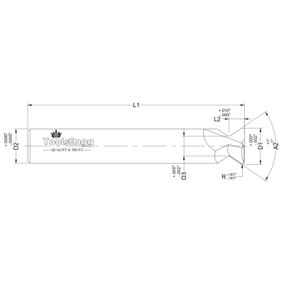 DOVETAIL CUTTER - STANDARD Standard Dovetail Cutters