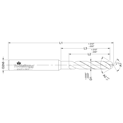 DRILL - DOUBLE ANGLE Composite Drill
