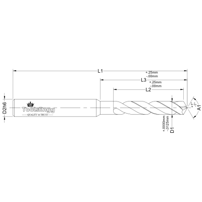 DRILL - HARDENED STEEL - METRIC Material Specific Drill