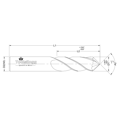 DRILL MILL - HELICAL TIP Helical Tip