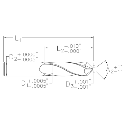DRILL MILL - MINIATURE - TIP FLAT Miniature