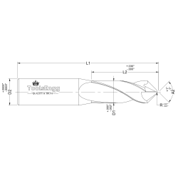 DRILL MILL - TIP RADIUS