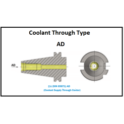 DV40 MCA12 100 AD Milling Cutter Arbor (Balanced to G 2.5 25000 RPM)