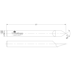 ENGRAVING CUTTER - POINTED, T-STYLE
