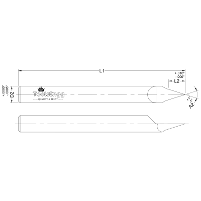 ENGRAVING CUTTER - POINTED Half Round