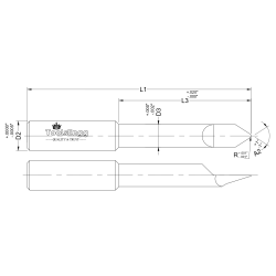 ENGRAVING CUTTER - RADIUSED LONG REACH