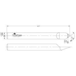 ENGRAVING CUTTER - TIPPED OFF LONG REACH