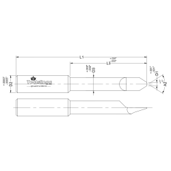 ENGRAVING CUTTER - TIPPED OFF - HELICAL 