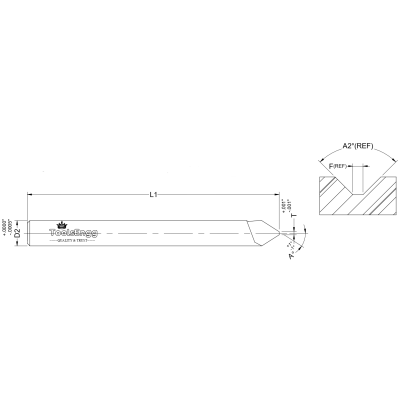 ENGRAVING CUTTER - TIPPED OFF Half Round