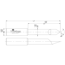 ENGRAVING CUTTER - POINTED LONG REACH