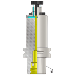 Polygonal Shank T4 FMH-K 16 035 Face Mill Holder(Through Coolant) (Balanced to G2.5 25000 RPM) (ISO 26623-1) (Compatible with Capto® Style C4)