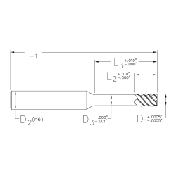 HARD MILLING 5 FLUTE - LONG REACH - MINIATURE