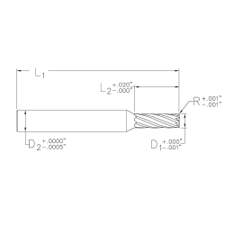 HARD MILLING FINISHER - CORNER RADIUS