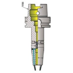 HSK-A 40 SFH1/2'' 090 Shrink Fit Holder With Coolant Jet (FCC - Face Coolant Channel) (Balanced to G2.5 25000 RPM) HSK-A 40 SFH1/2'' 090 Shrink Fit Holder With Coolant Jet (FCC - Face Coolant Channel) (Balanced to G2.5 25000 RPM)