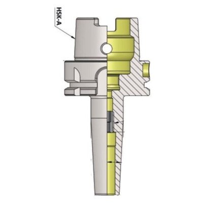 HSK-A 63 SFH04 160 SLIM 3 Degree Shrink Fit Holder (Balanced to G2.5 25000 RPM) (DIN 69893-1) 