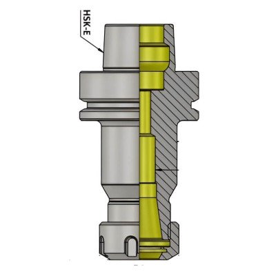 HSK-E 32 ER 16 060 ER Collet Chuck (Balanced to G2.5 25000 RPM) (DIN 6499)
