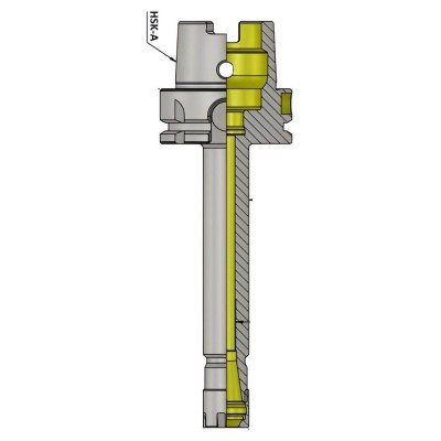 HSK-A 63 ER25M 160 ER Collet Chuck (Balanced to G2.5 25000 RPM) (DIN 6499)