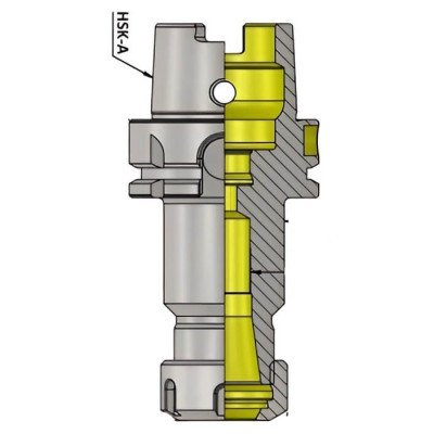 HSK-A 40 ER25 - 080 ER Collet Chuck (Balanced to 2.5G 25000 RPM) (DIN 6499) HSK-A 40 ER25 - 080 ER Collet Chuck (Balanced to 2.5G 25000 RPM) (DIN 6499)