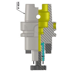 HSK-A 100 FMH-K16 130 Face Mill Holder-Through Coolant (Balanced to G 2.5 25000 RPM) (DIN 6357)