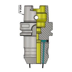 HSK-A 100 WE06 080 Weldon Type Holder With Face Coolant Channel (FCC) AD+B/2.5G 25000SL