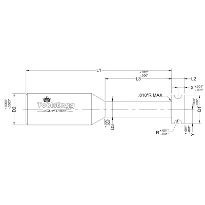 KEYSEAT CUTTER - CONCAVE RADIUS Straight Fluted