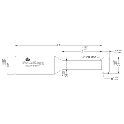 KEYSEAT CUTTER - CONCAVE RADIUSED CORNER