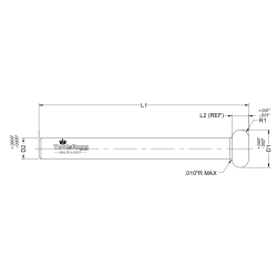 KEYSEAT CUTTER - CONVEX FULL RADIUS, REDUCED SHANK KEYSEAT CUTTER - CONVEX FULL RADIUS, REDUCED SHANK