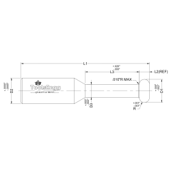 KEYSEAT CUTTER - CONVEX FULL RADIUS