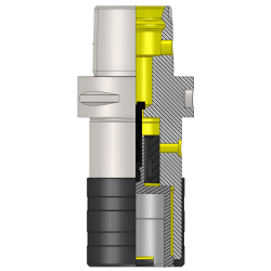 Polygonal Shank T10 KWFLK4 225 Quick Change Tapping Chuck (Balanced to G2.5 25000 RPM) (ISO 26623-1) (Compatible with Capto® Style C10)