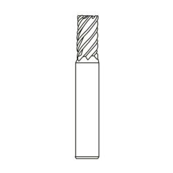 Square Endmil With Multiple Flutes For HRC 60