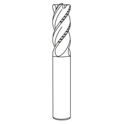 D8.0 x 19FL x 60OAL x 8SHK x Z4 Rough square endmills for component HRC 60 D8.0 x 19FL x 60OAL x 8SHK x Z4 Rough square endmills for component HRC 60