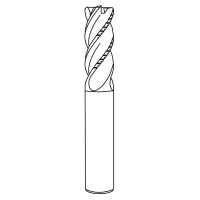 D25.0 x 50FL x 110OAL x 25SHK x Z4 Rough square endmills for component ...