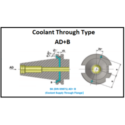 SK50 FMH-K22 160 AD+B Face Mill Holder-Through Coolant (Balanced to G 2.5 25000 RPM) (DIN 6357) SK50 FMH-K22 160 AD+B Face Mill Holder-Through Coolant (Balanced to G 2.5 25000 RPM) (DIN 6357)
