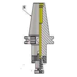 SK40 CSMA16 055 CombiShell Mill Adapter (AD) (Balanced to G 2.5 25000 RPM) (DIN 6358)