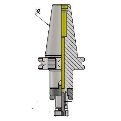 SK40 CSMA27 250 CombiShell Mill Adapter (AD) (Balanced to G 6.3 15000 RPM) (DIN 6358)