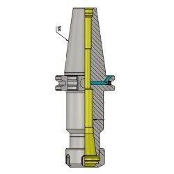 SK40 ER16 100 ER Collet Chuck (AD+B) (Balanced to G2.5 25000 RPM) (DIN 6499)
