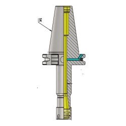 SK40 ER11M 050 ER Collet Chuck (AD+B) (Balanced to G2.5 25000 RPM) (DIN 6499)