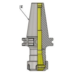 SK40 ER16 070 ER Collet Chuck (AD) (Balanced to G2.5 25000 RPM) (DIN 6499)