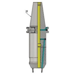 SK40 Weldon Type Holder With Face Coolant Channel (FCC)  
