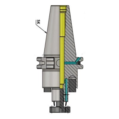 SK50 FMH-K32 160 AD+B Face Mill Holder-Through Coolant (Balanced to G 2.5 25000 RPM) (DIN 6357)