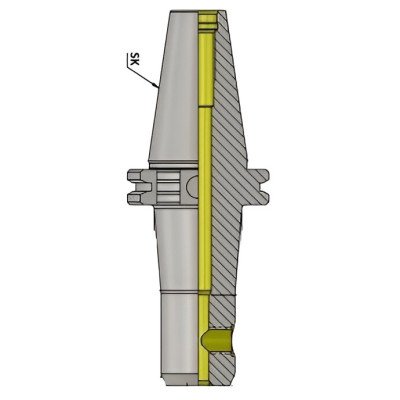 SK40 WN16 100 Weldon Type Holder (Balanced to G 2.5 25000 RPM) (DIN 6359)