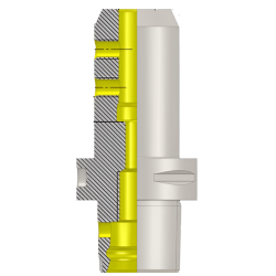 Polygonal Shank T5 SLA20 060  Side Lock Adapter (Balanced to G2.5 25000 RPM) (ISO 26623-1) (Compatible with Capto® Style C5)