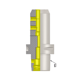 Polygonal Shank T3 SLA16 056  Side Lock Adapter (Balanced to G2.5 25000 RPM) (ISO 26623-1) (Compatible with Capto® Style C3)